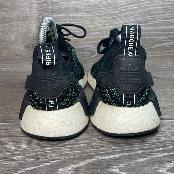 Adidas NMD R1 Primeknit Mens Size 5/Women’s Sz 6 Stealth Pack Noble Green Shoes - Picture 4 of 14